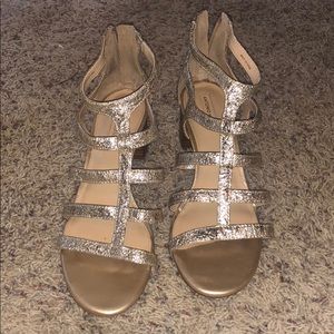 Antonio Melani gold heels/wedges